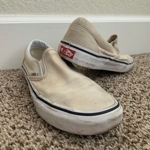 Off white Vans slip ons